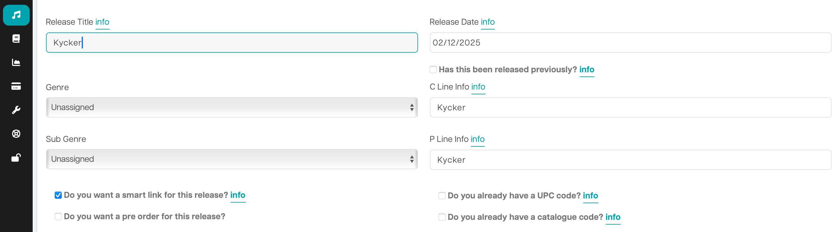 Do you want a smart link for this release?